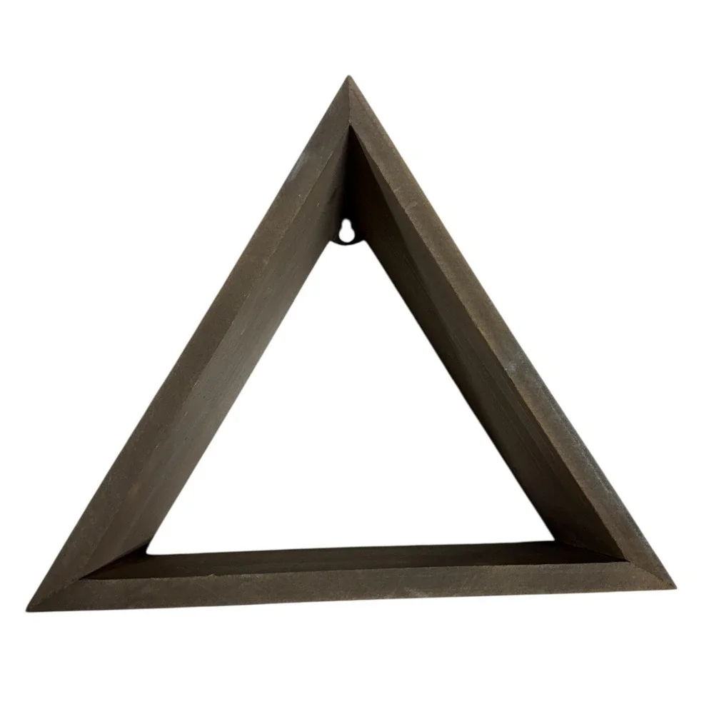 Hobby Lobby Triangle Floating Wall Shelf Decor‎ Display Modern Geometric Gray